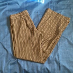 BCBG Maxazria brown and pink stripe dress pants